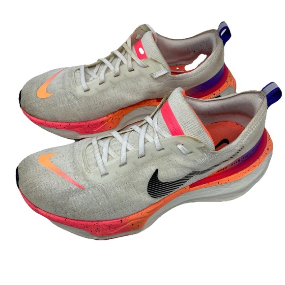 Nike ZoomX Invincible Run 3 Women Shoes Sz 11  White Neon Pink Orange HF5025-100 - Picture 2 of 15